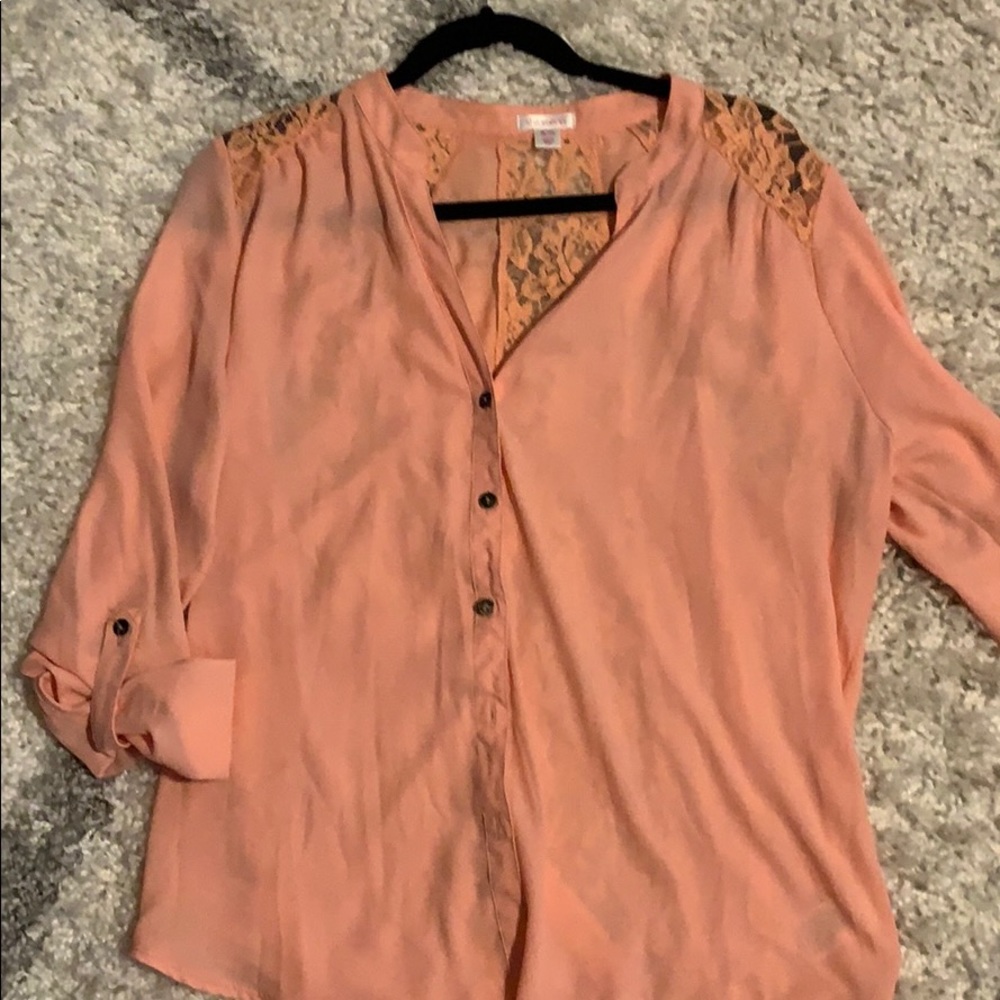 Peach Long sleeve Xhilaration shirt